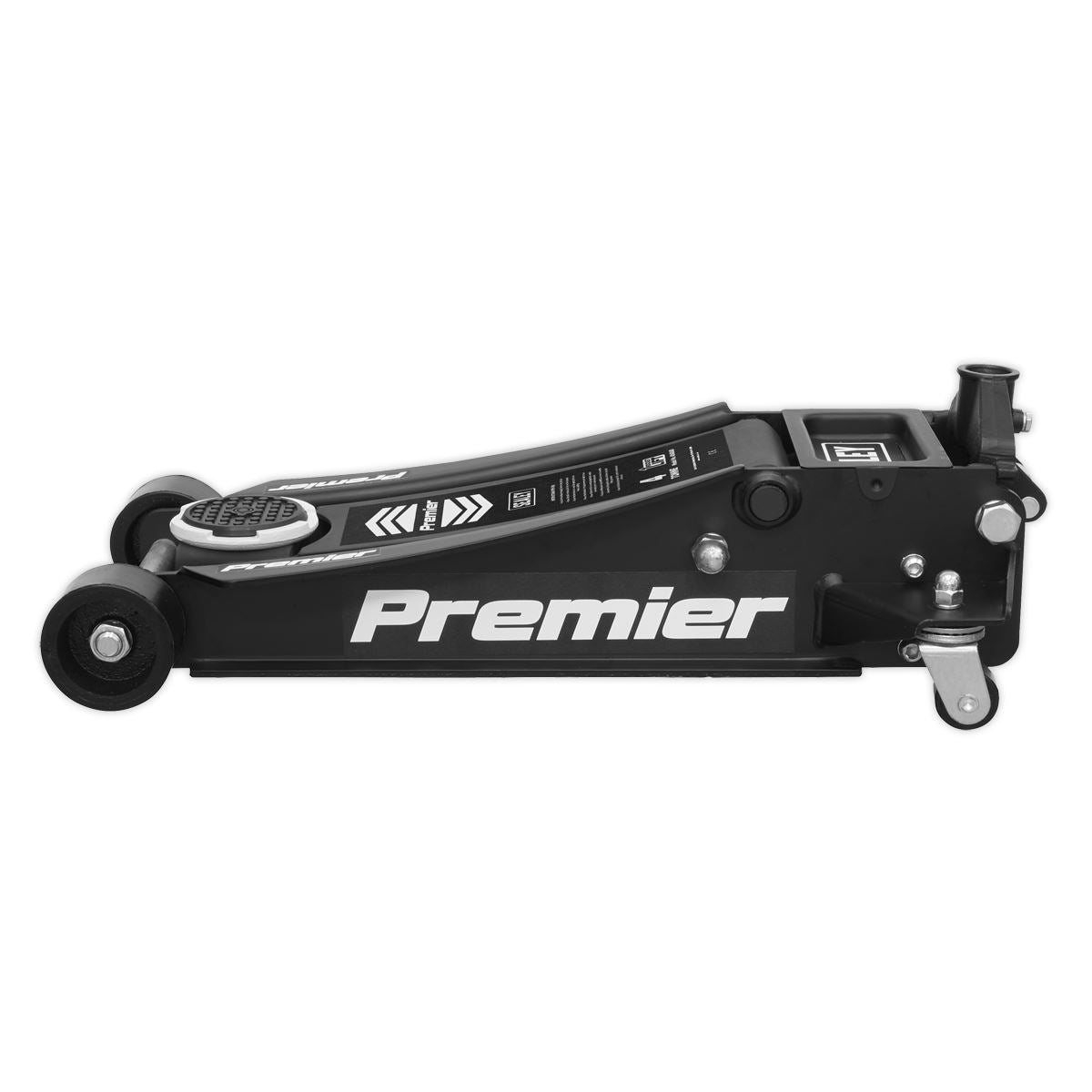 Sealey 4040AB Premier Low Profile Trolley Jack with Rocket Lift 4 Tonne - Black Sealey