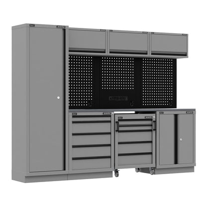 Sealey APMSBESTACK02SS Superline PRO® Black Edition Storage System with Stainless Worktop 2.64m Sealey