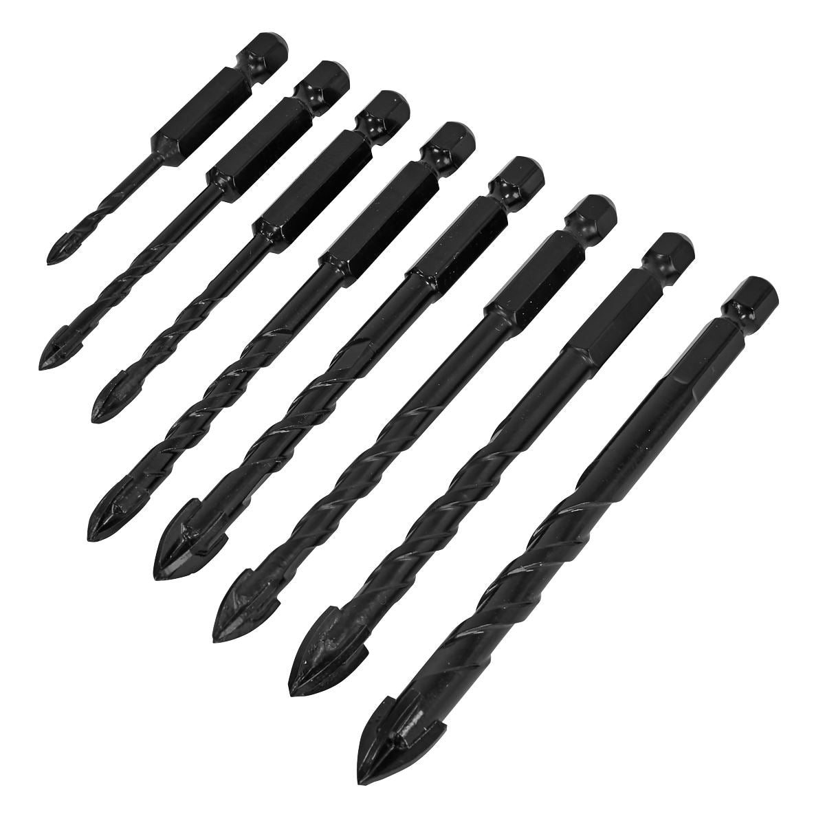 Sealey DBGC1 Tile & Glass Drill Bit Set 8pc Sealey