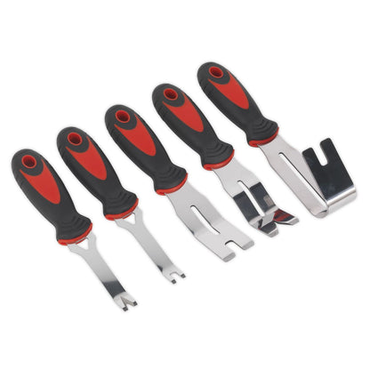 Sealey RT006 Door Panel & Trim Clip Removal Tool Set 5pc Sealey