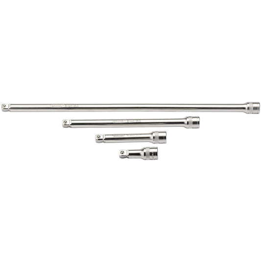 Draper 16770 Wobble Extension Bar Set 1/2" Sq. Dr. Micro Satin Chrome 4 Piece Draper