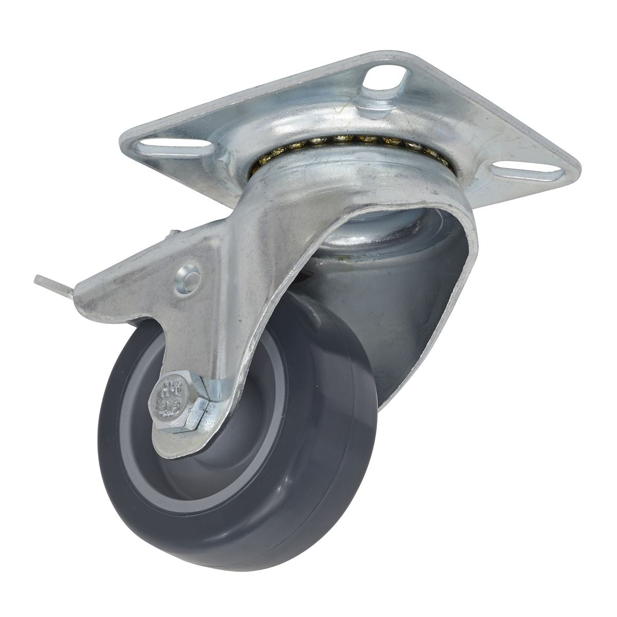 Sealey SCW250SPL Castor Wheel Swivel Plate with Total Lock Ø50mm Sealey