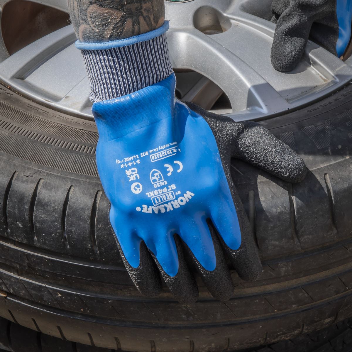 Sealey SSP49XL/6 Waterproof Latex Gloves - (X-Large) - Pack of 6 Pairs Sealey