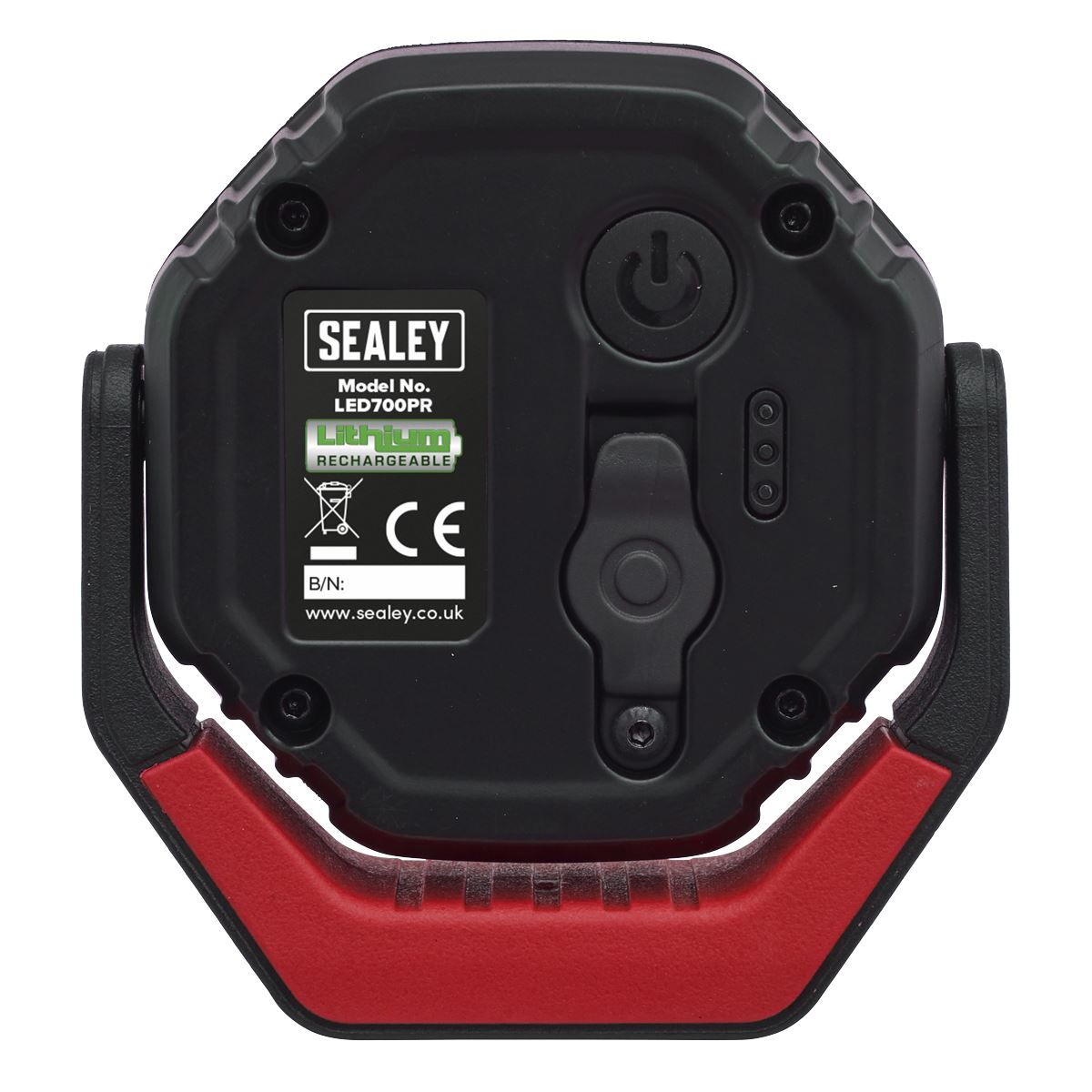 Sealey LED700PR Rechargeable Pocket Floodlight with Magnet 360° 7W COB LED - Red Sealey