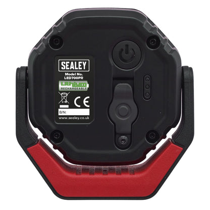 Sealey LED700PR Rechargeable Pocket Floodlight with Magnet 360° 7W COB LED - Red Sealey