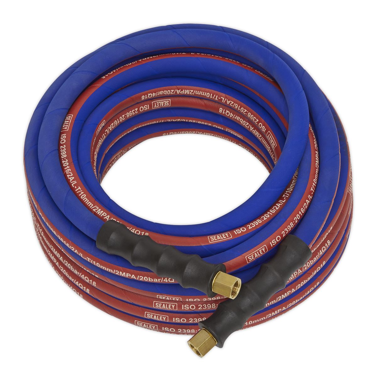 Sealey AH10R Air Hose 10m x Ø8mm with 1/4"BSP Unions Extra-Heavy-Duty Sealey