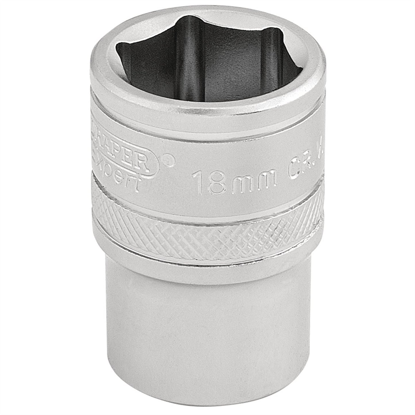 Draper 16608 6 Point Metric Socket 1/2" Sq. Dr. 18mm Draper