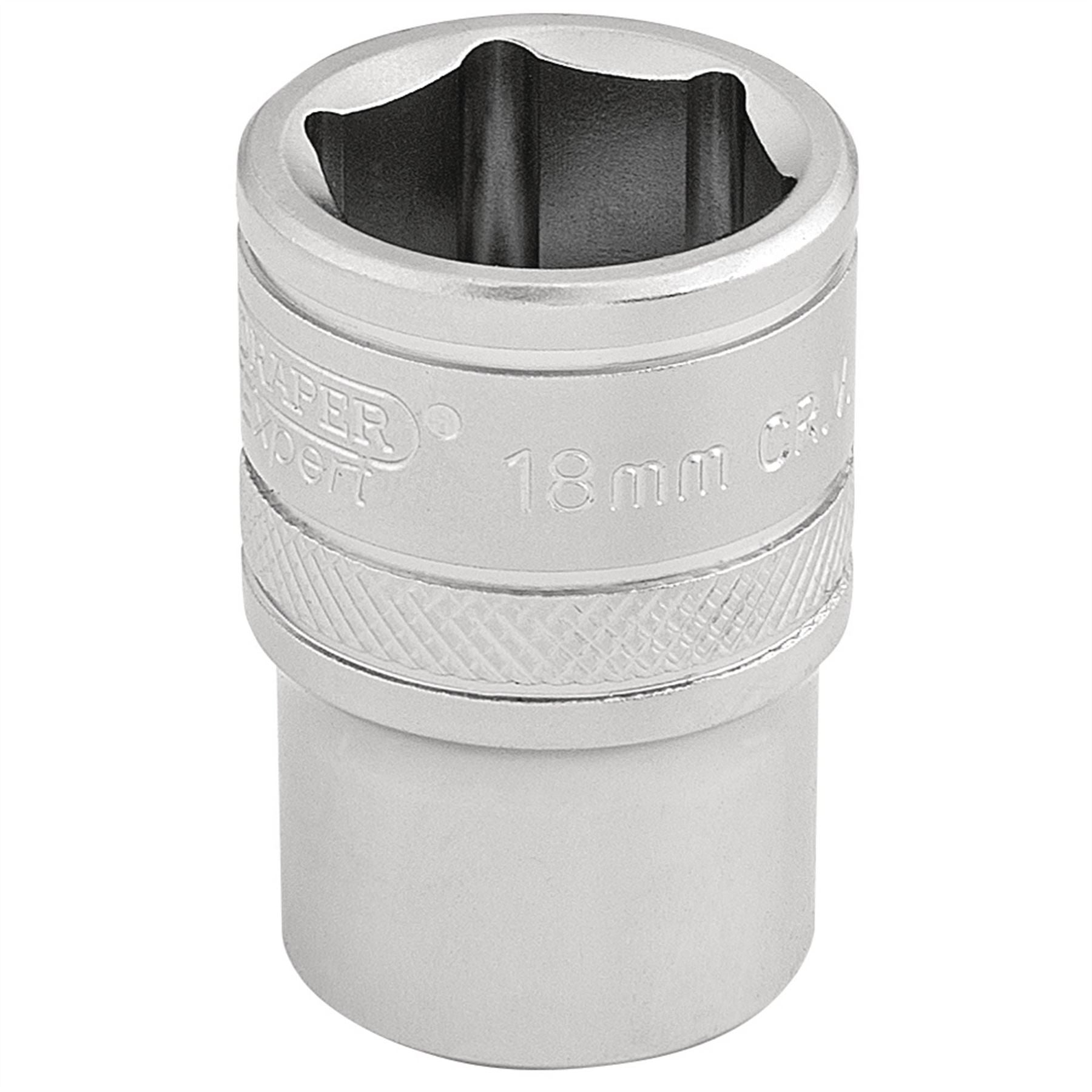 Draper 16608 6 Point Metric Socket 1/2" Sq. Dr. 18mm Draper