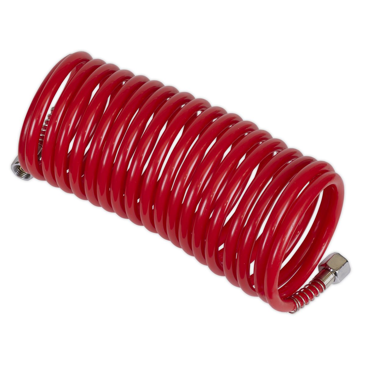 Sealey SA335 PE Coiled Air Hose 5m x Ø5mm with 1/4"BSP Unions Sealey