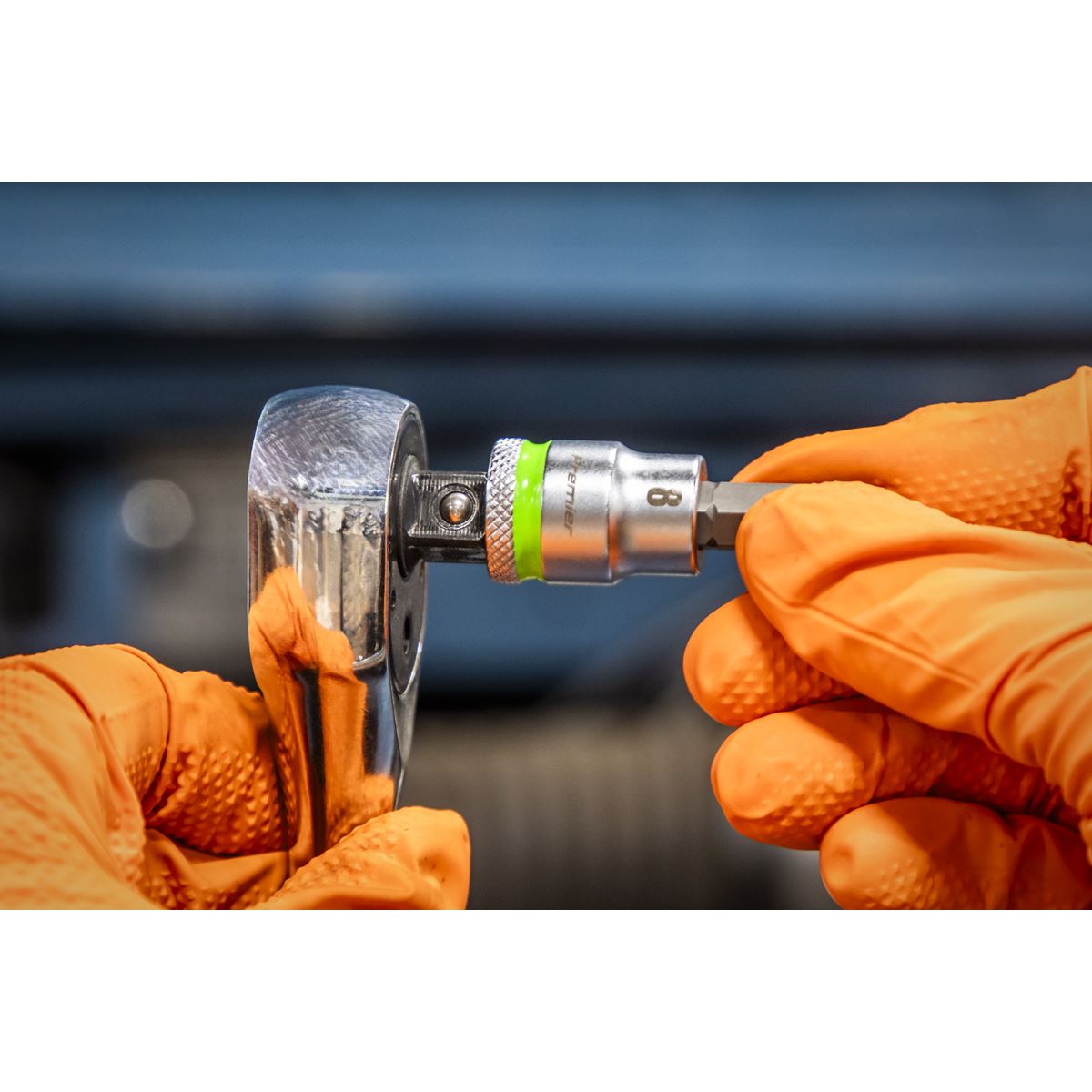 Sealey AK6250 Hex Socket Bit Set 9pc 3/8"Sq Drive  - Premier Platinum Sealey