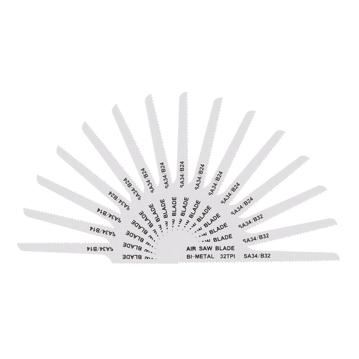 Sealey SA34MIX 141mm Air Saw Blades Mixed - Pack of 15 Sealey
