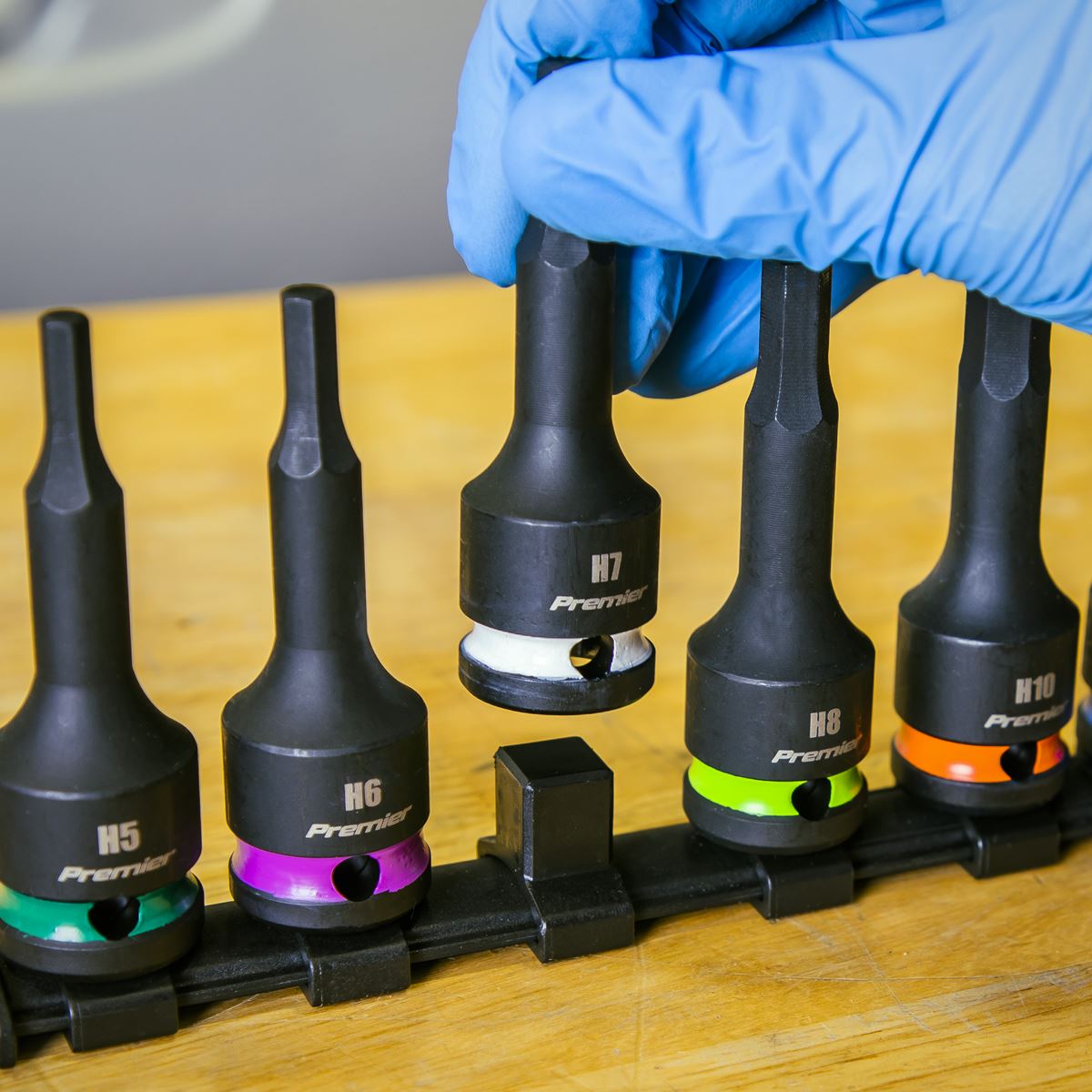 Sealey AK56001 Hex Impact Socket Bit Set 8pc 1/2"Sq Drive Sealey