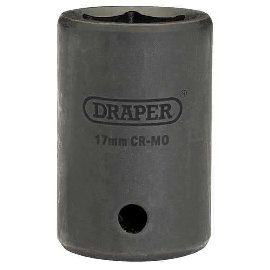 Draper 28496 Expert HI-TORQ® Impact Socket 1/2" Sq. Dr. 17mm Draper