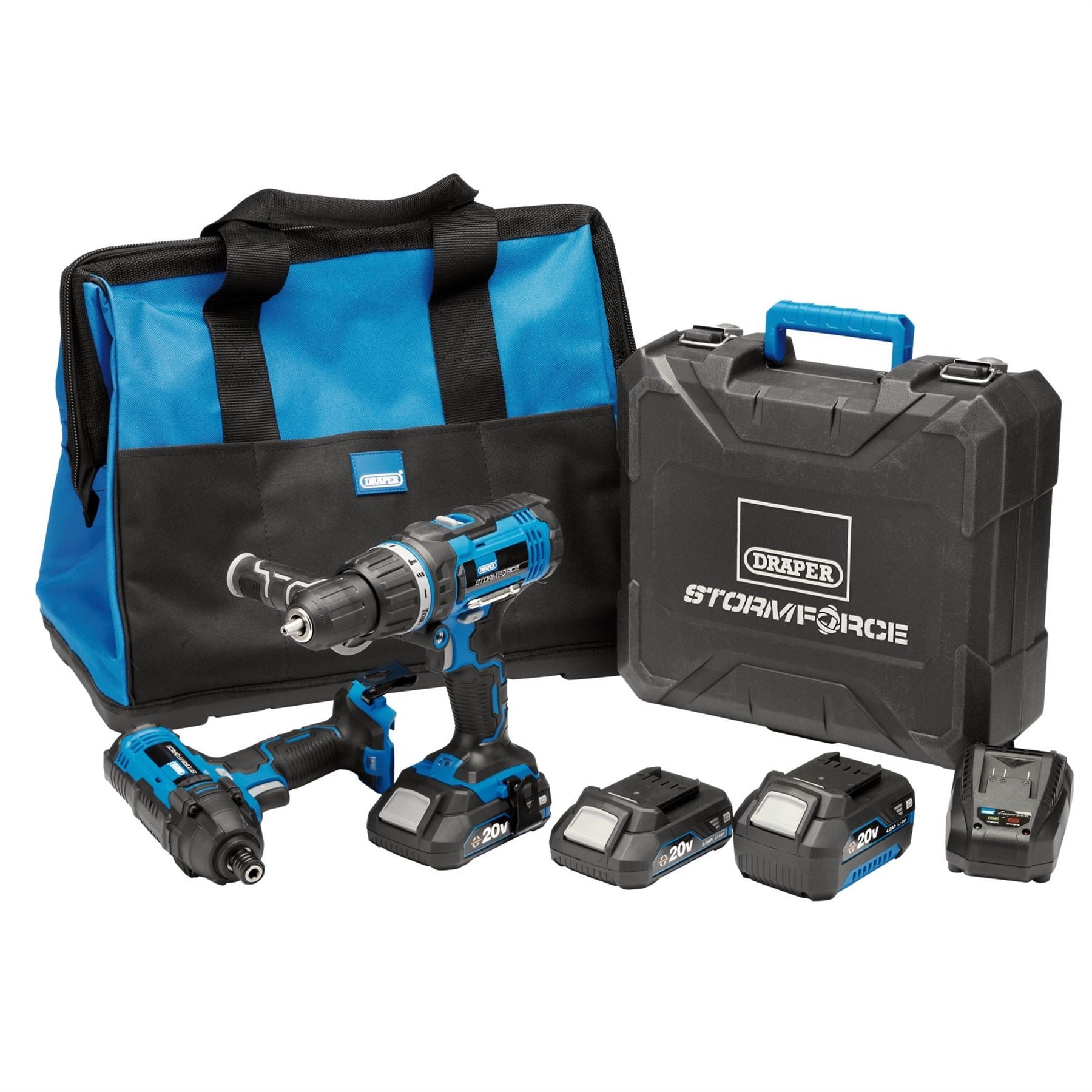 Draper 40448 Storm Force® 20V Cordless Impact Kit 7 Piece Draper