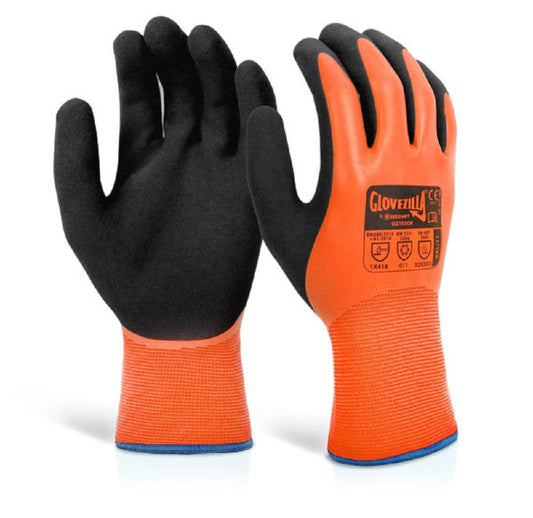 Glovezilla Latex Coated Waterproof Winter Lined Work Gloves Glovezilla