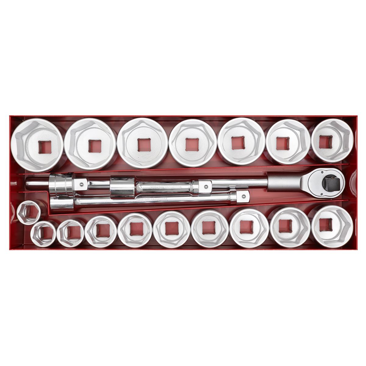 Sealey AK261 Socket Set 22pc 1"Sq Drive 6pt WallDrive® Metric Sealey