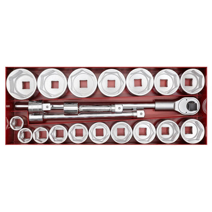 Sealey AK261 Socket Set 22pc 1"Sq Drive 6pt WallDrive® Metric Sealey