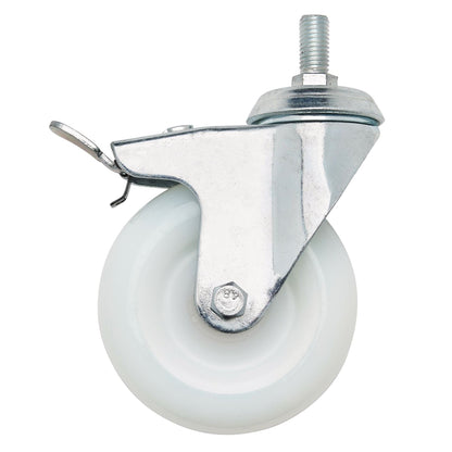 Draper 65506 Swivel Bolt Fixing Nylon Wheel with Brake 100mm Diameter S.W.L. 125kg Draper