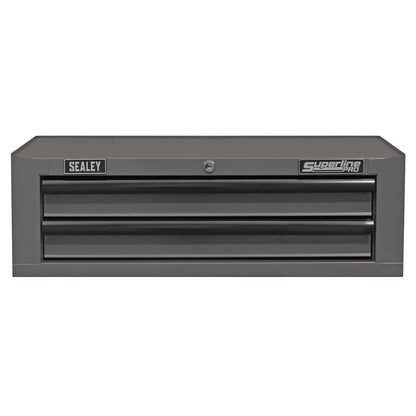 Sealey AP26029TG Mid-Box Tool Chest 2 Drawer with Ball-Bearing Slides - Grey/Black Sealey