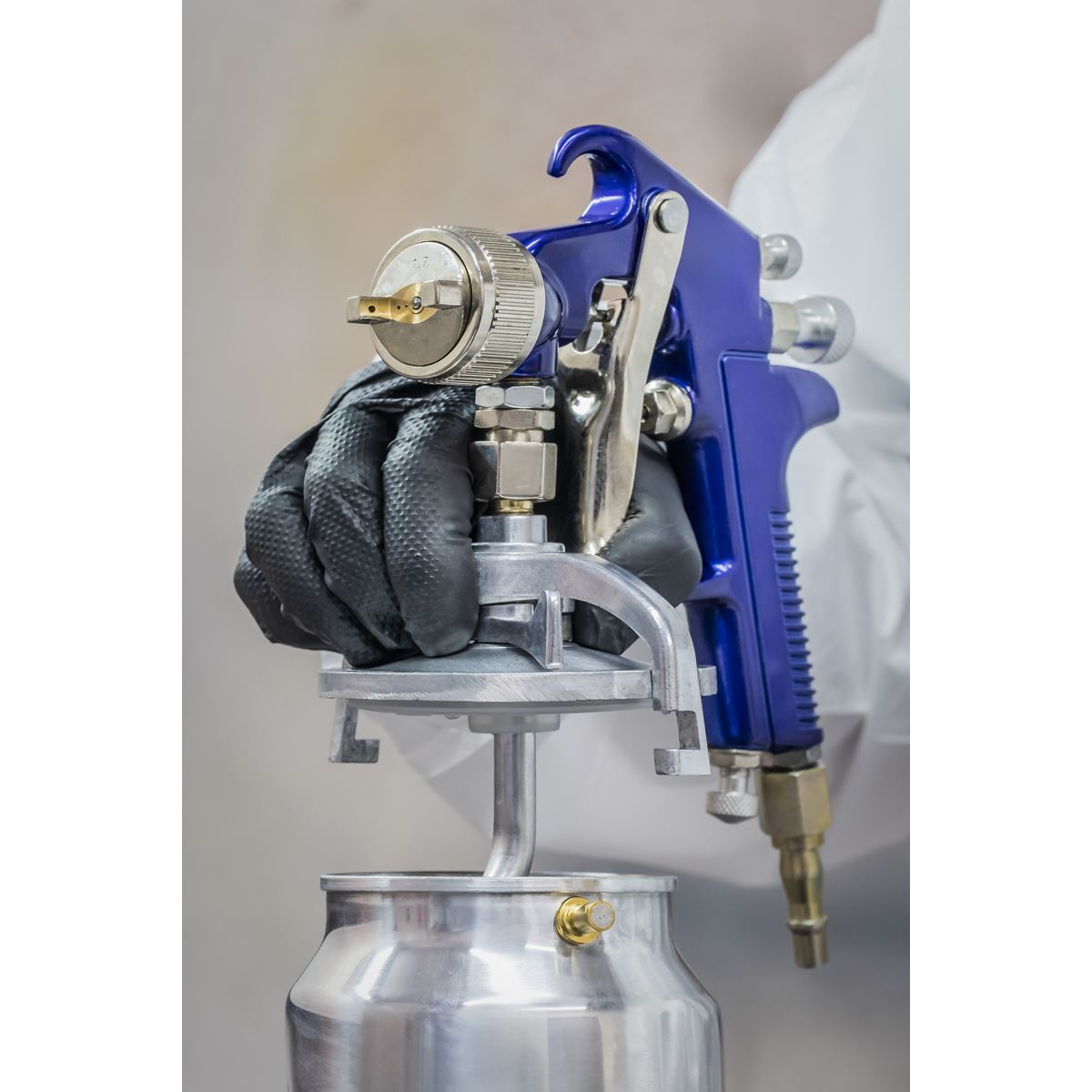 Sealey S717 Suction Feed Spray Gun 1.7mm Set-Up Sealey