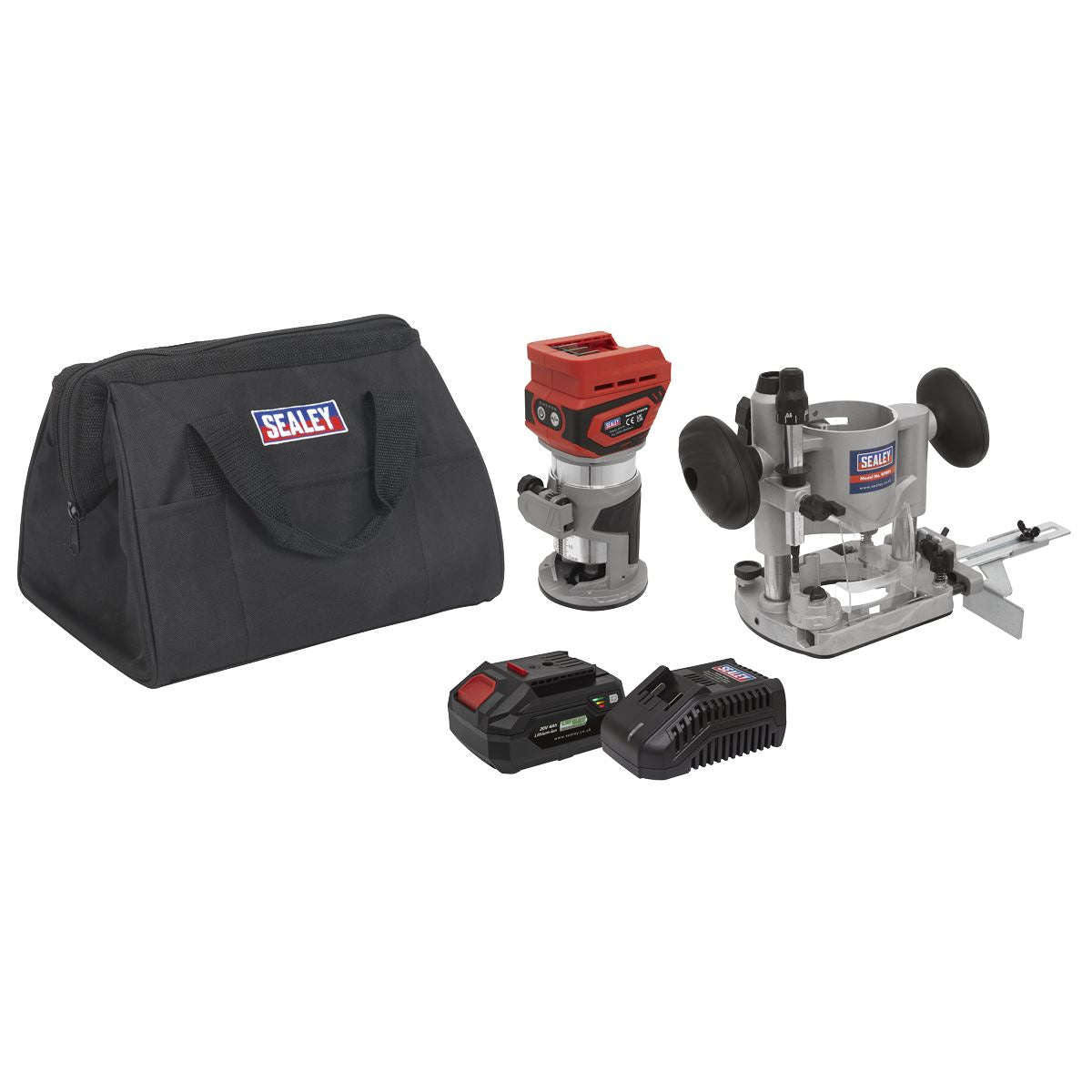 Sealey CP20VTRKIT1 20V SV20 Series Cordless Trimming Router Kit 4Ah - 1 Battery Sealey