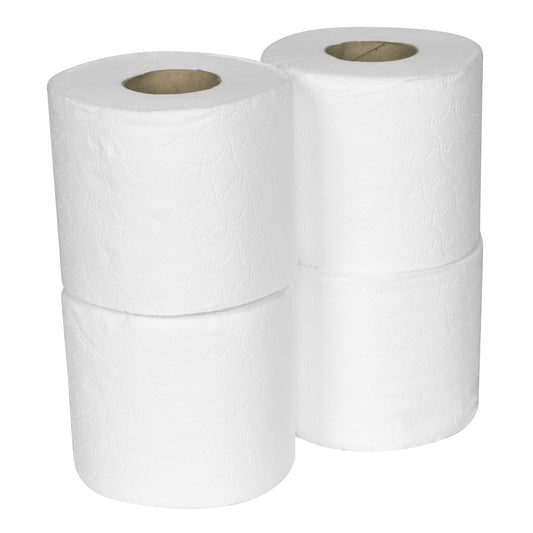 Sealey TOL40 Plain White Toilet Roll - Pack of 4 x 10 (40 Rolls) Sealey