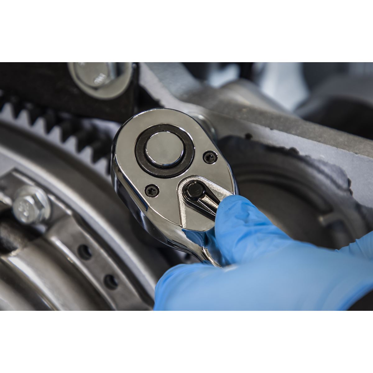 Sealey AK8939 Ratchet Wrench 1/2"Sq Drive Offset Pear-Head with Flip Reverse Sealey