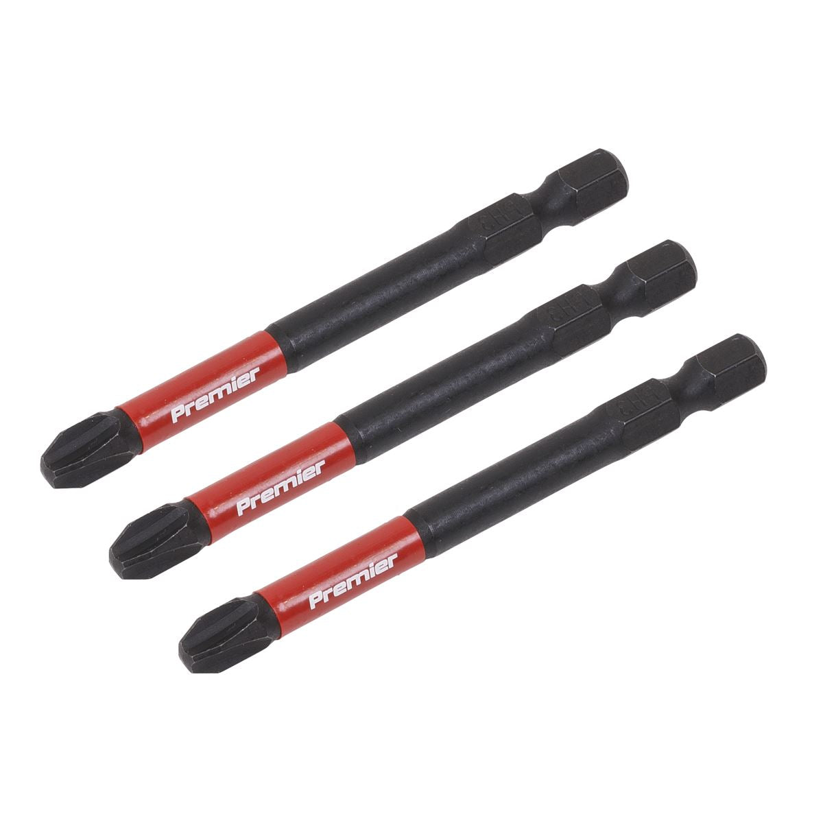 Sealey AK8256 Phillips #3 Impact Power Tool Bits 75mm - 3pc Sealey