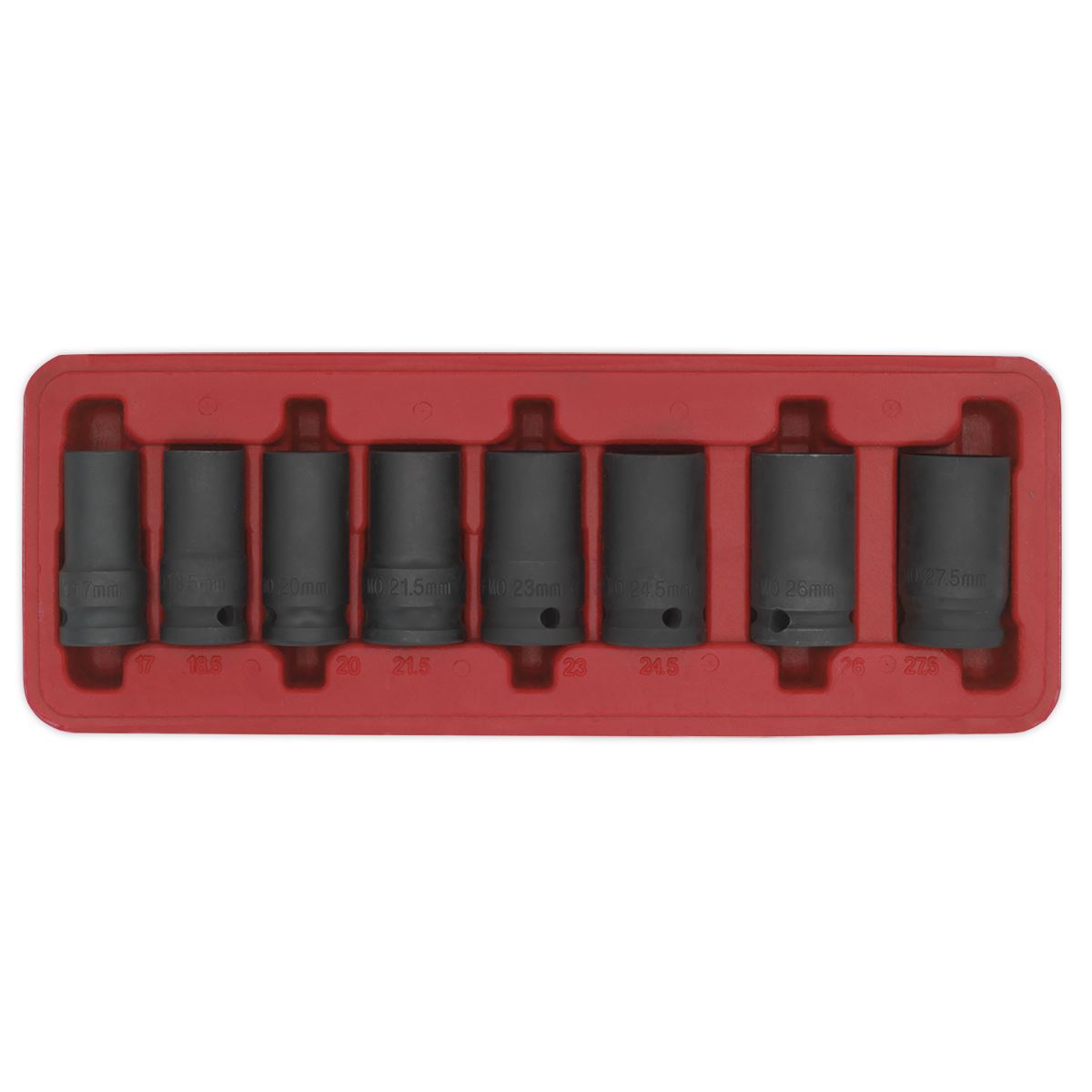 Sealey SX202 Locking Wheel Nut Removal Set 8pc 1/2"Sq Drive Sealey