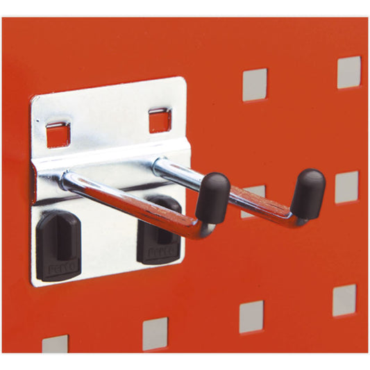 Sealey TTS21 Double Prong Hook 6 x 50mm Angled End Pack of 5 Sealey