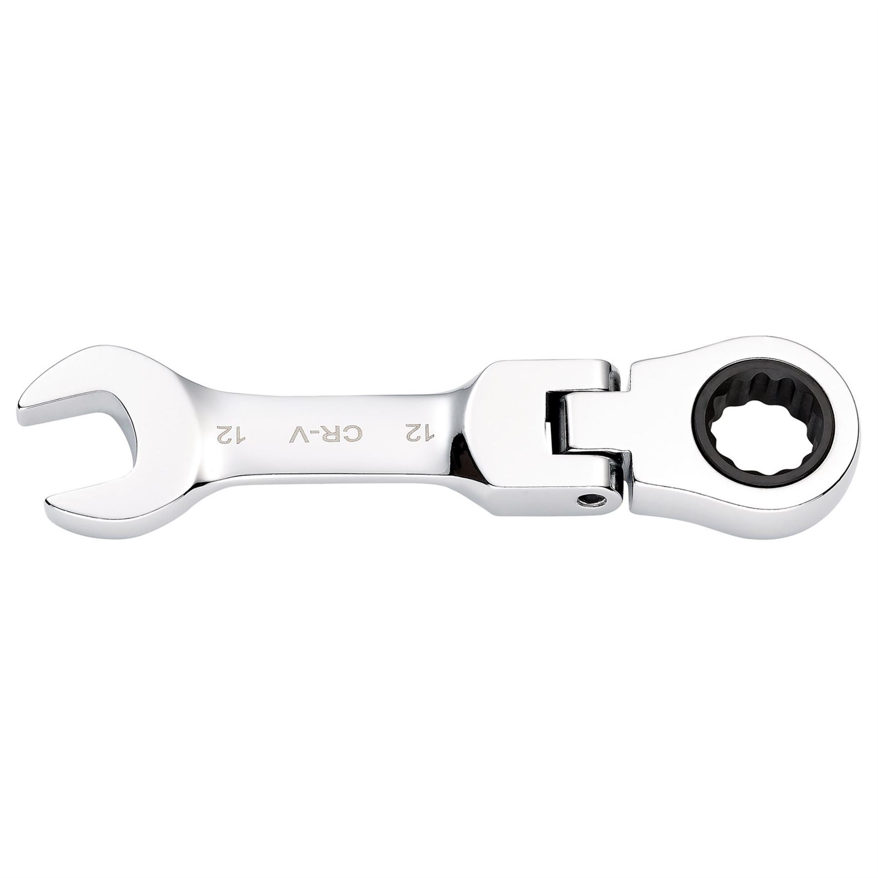 Draper 27968 HI-TORQ® Metric Stubby Flexible Head Ratchet Combination Spanner 12mm Draper