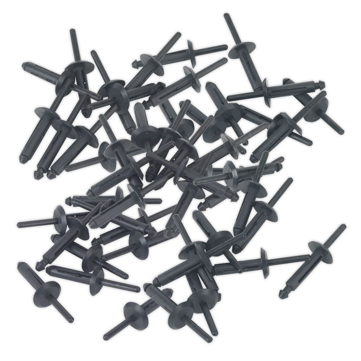 Sealey PR002 Plastic Rivet Ø6.3 x 25.2mm Pack of 50 Sealey