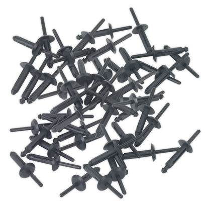 Sealey PR002 Plastic Rivet Ø6.3 x 25.2mm Pack of 50 Sealey