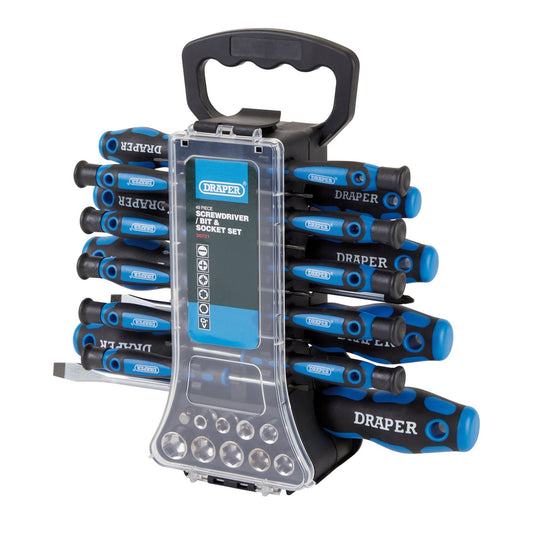 Draper 20721 Screwdriver Socket and Bit Set 49 Piece Draper