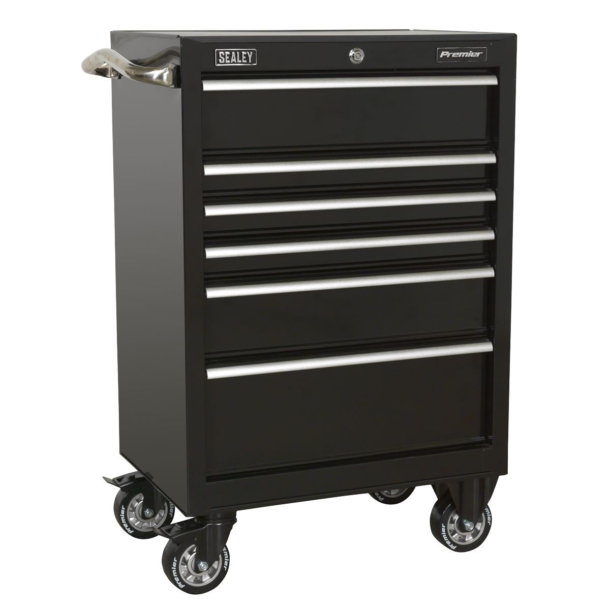 Sealey PTB67506 Rollcab 6 Drawer 675mm Heavy-Duty Black Sealey