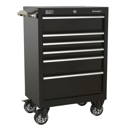 Sealey PTB67506 Rollcab 6 Drawer 675mm Heavy-Duty Black Sealey