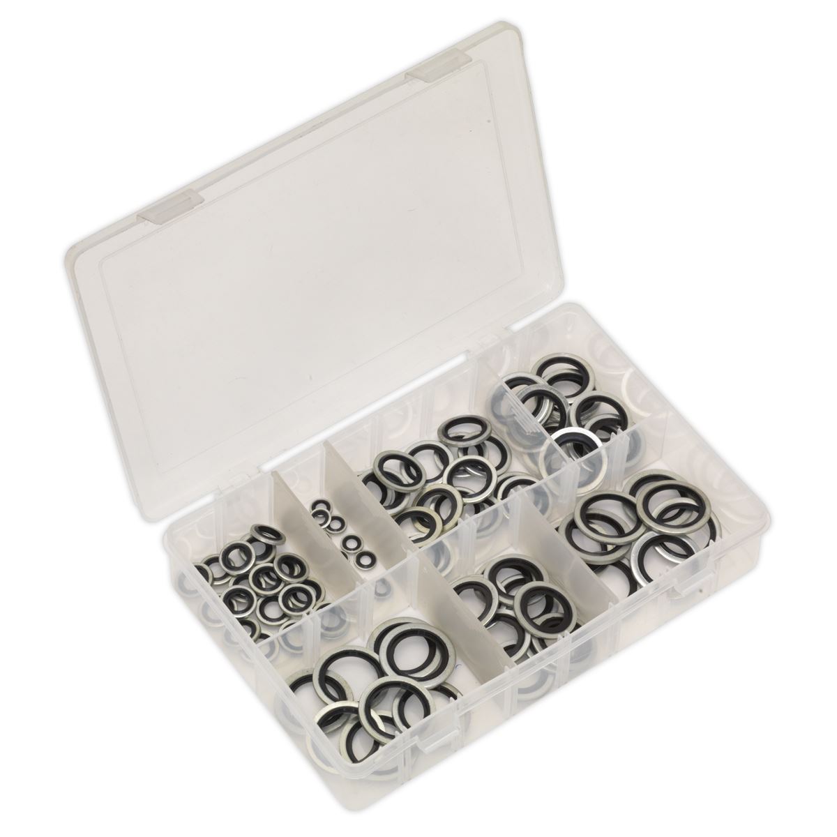 Sealey AB011DS Bonded Seal (Dowty Seal) Assortment 84pc - BSP Sealey