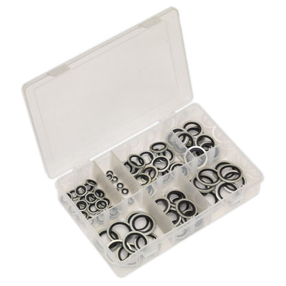 Sealey AB011DS Bonded Seal (Dowty Seal) Assortment 84pc - BSP Sealey