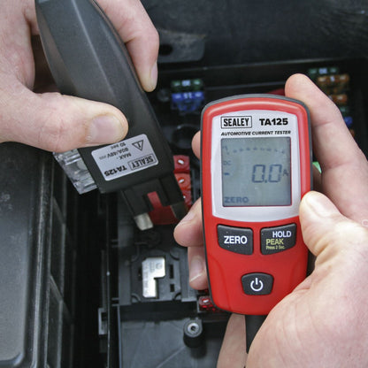 Sealey TA125 Automotive Current Tester 80A - Mini Standard & Maxi Blade Fuses Sealey