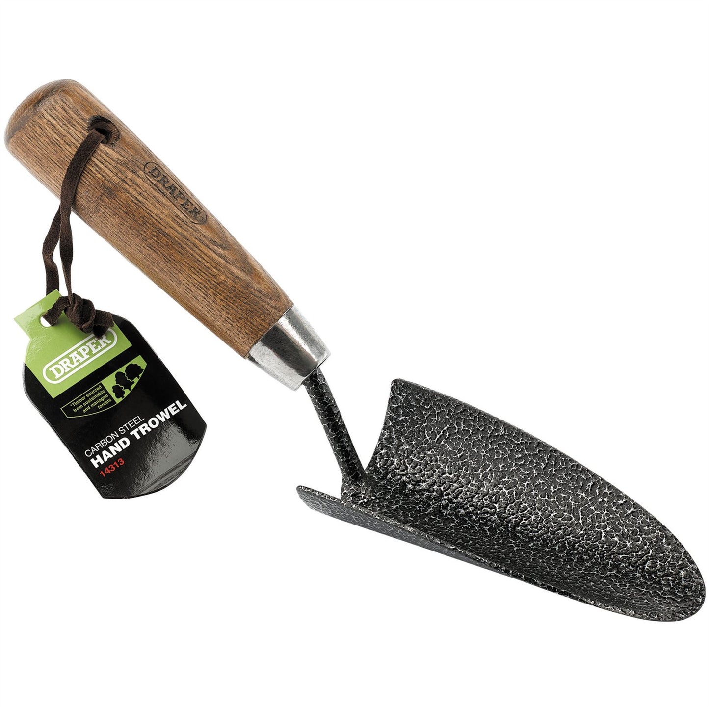 Draper 14313 Carbon Steel Heavy Duty Hand Trowel with Ash Handle 125mm Draper