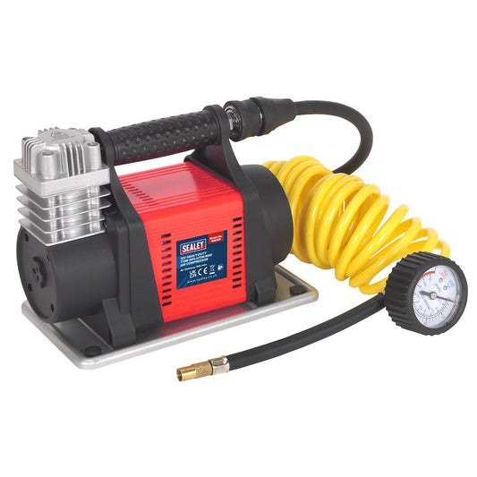 Sealey MAC05 Tyre Inflator/Mini Air Compressor 12V Heavy-Duty Sealey