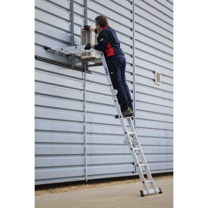 Sealey AFPL1 Aluminium Folding Platform Ladder 4-Way EN 131 Sealey