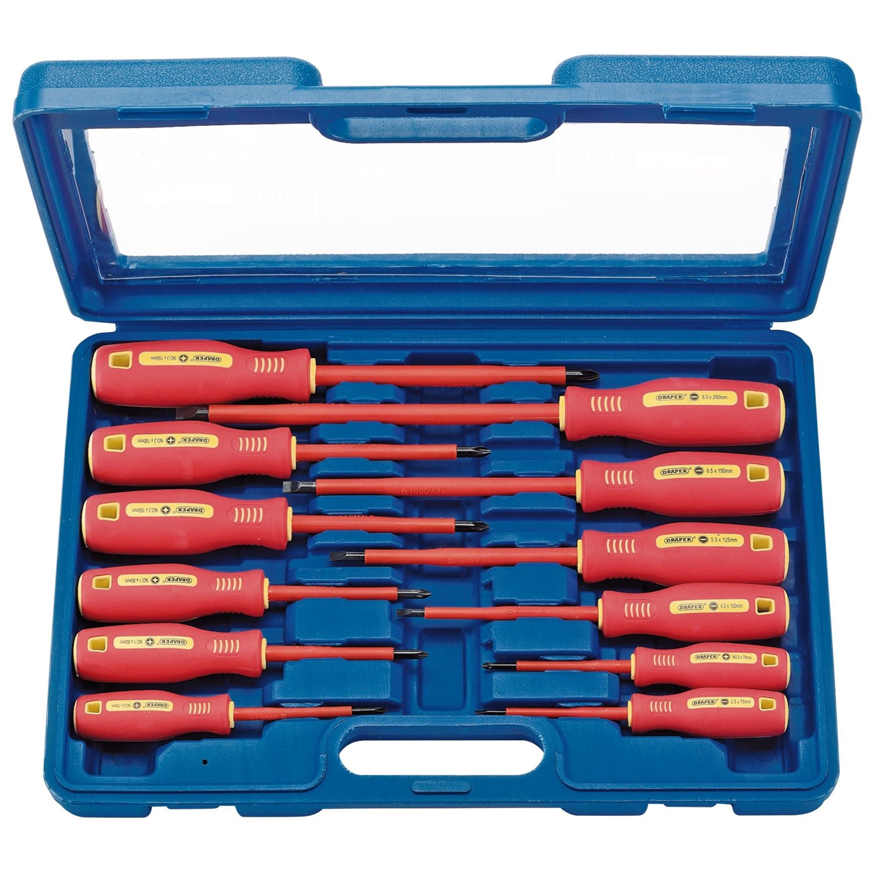 Draper 46541 Fully Insulated Screwdriver Set 12 Piece Draper