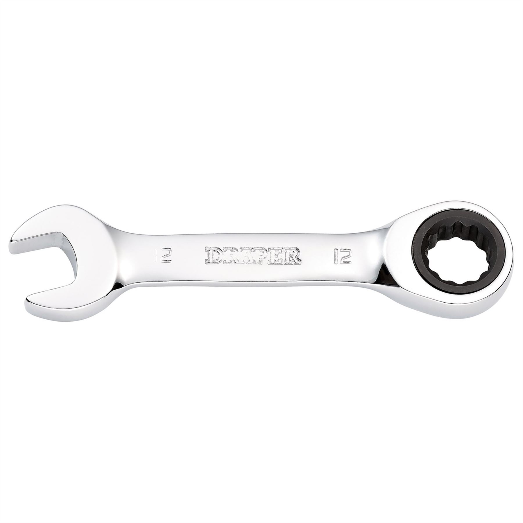 Draper 27890 HI-TORQ® Metric Stubby Ratchet Combination Spanner 12mm Draper