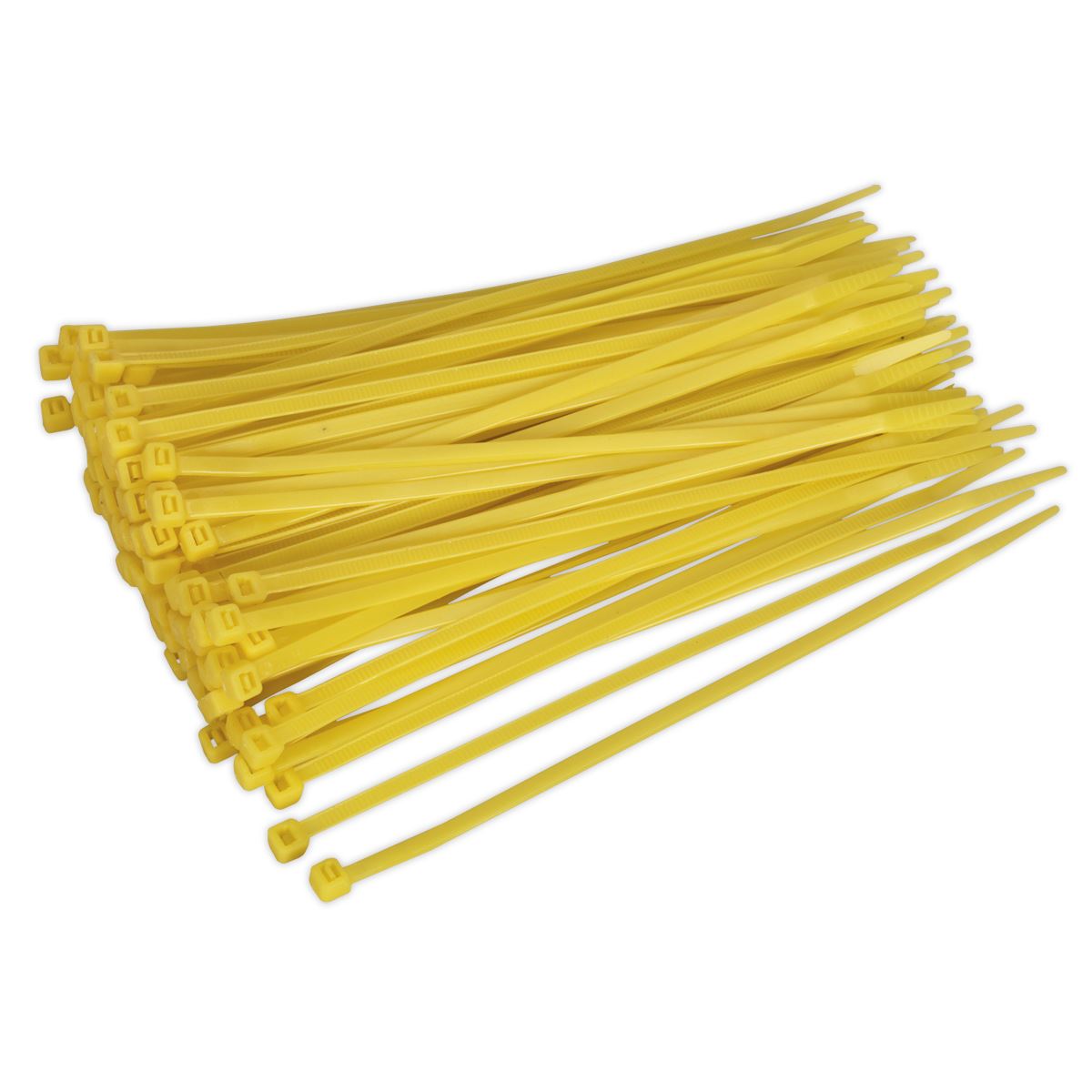 Sealey CT20048P100Y Cable Tie 200 x 4.4mm Yellow Pack of 100 Sealey