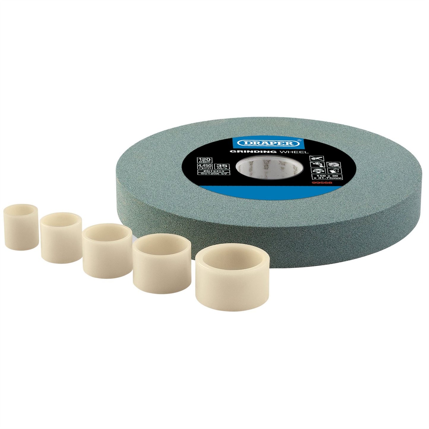 Draper 99568 Silicon Carbide Bench Grinding Wheel 150 x 20mm 120 Grit Draper