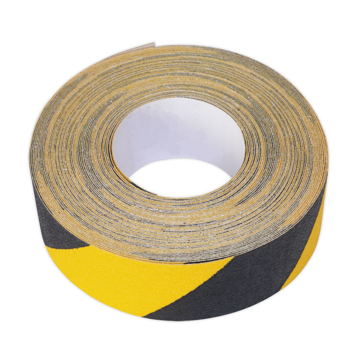 Sealey ANTBY18 Anti-Slip Tape Self-Adhesive Black Yellow 50mm x 18m Sealey