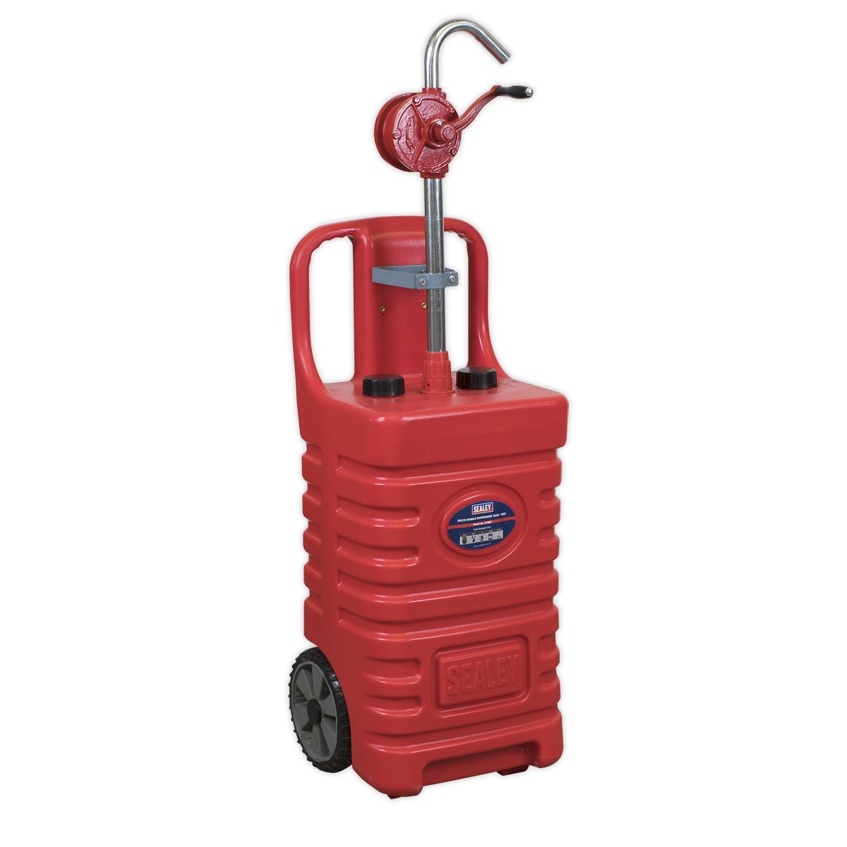 Sealey DT55RCOMBO1 Mobile Dispensing Tank 55L with Oil Rotary Pump - Red Sealey