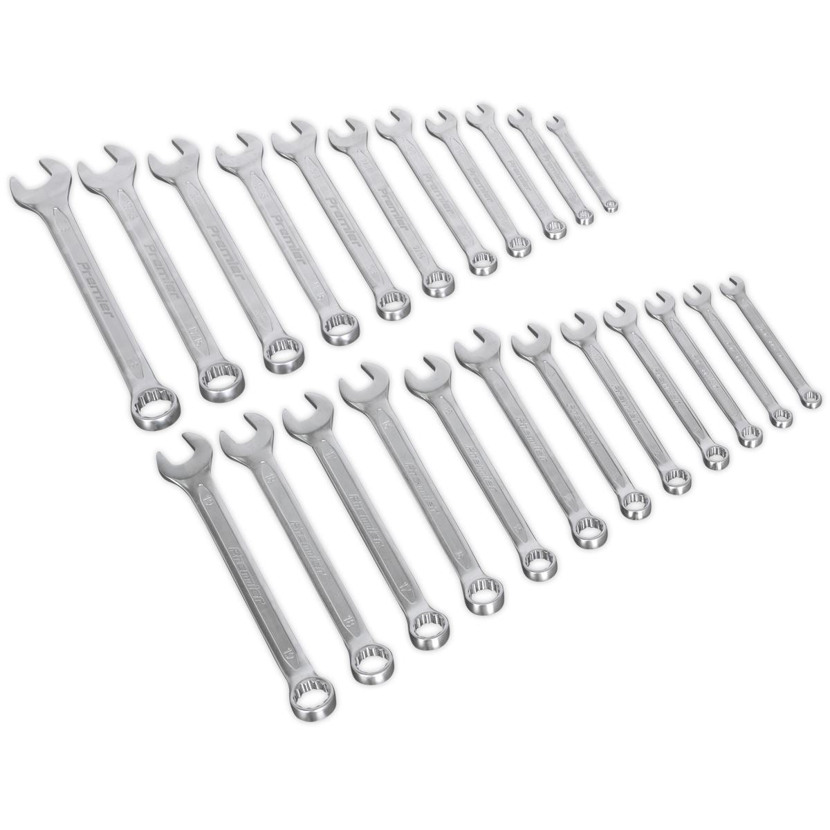 Sealey AK63256 Combination Spanner Set 23pc Metric/Imperial Sealey