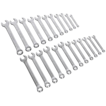 Sealey AK63256 Combination Spanner Set 23pc Metric/Imperial Sealey
